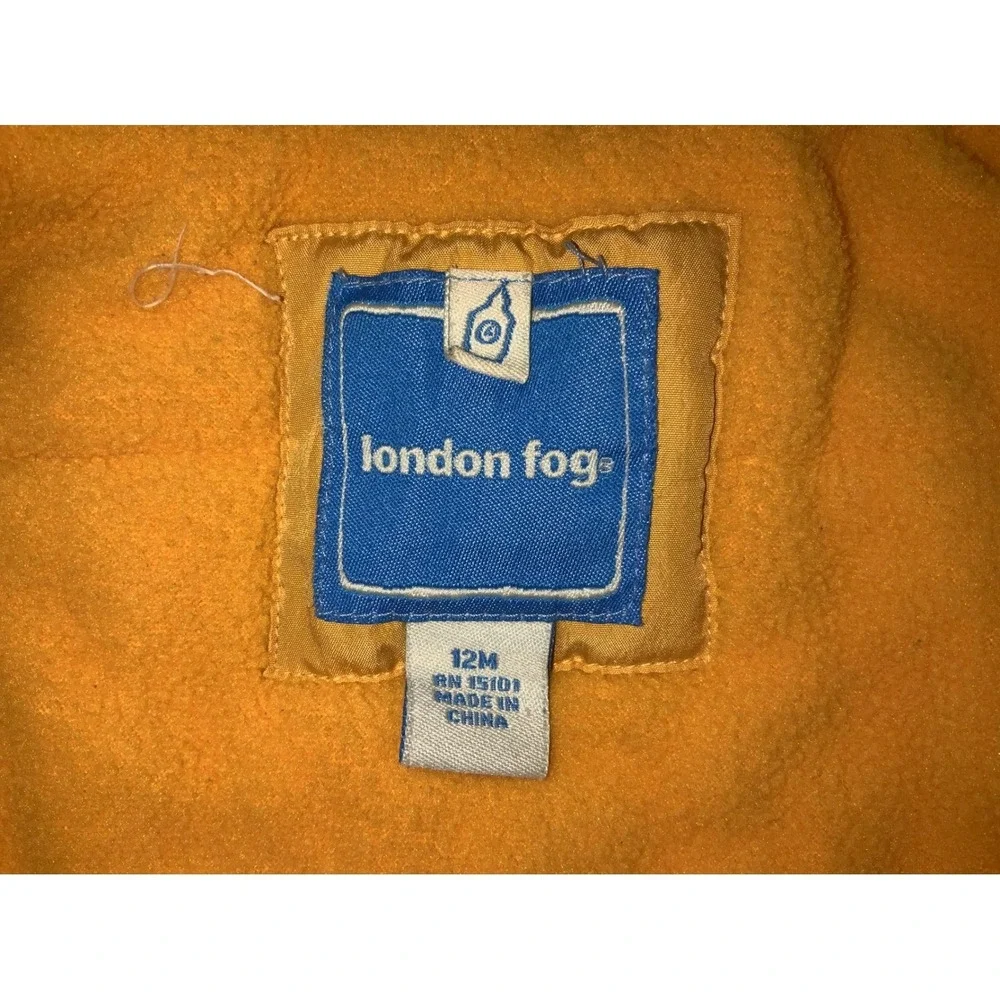 London Fog Infant‎ Baby Boy Yellow Blue Puffer Winter Coat Jacket 12 Months